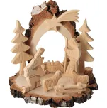 Dřevěný betlém s kůrou XXIX