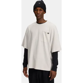 Pánská móda Pánské tričko Under Armour UA Rival Waffle Crew-WHT 1383106-110 Bílá SM
