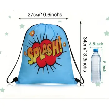Dětský vak na záda – Komiksový styl (Výběr z variant) Bublina: SPLASH! (Modrý)