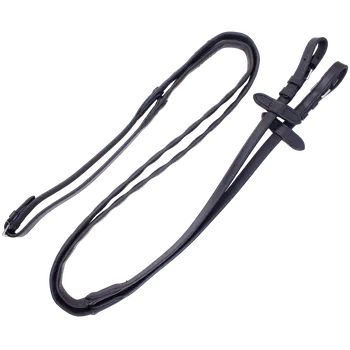 Otěže ergonomické s gumou, černé, full