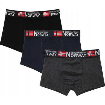 Boxerky Geographical Norway GN-05 A'3 boxerky černá-šedá-navy XL