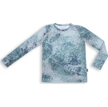 Set dětského termoprádla Wouki Dětské multifunkční triko Aiki - Green marble 164