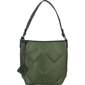 Kabelka Trendy dámská koženková kabelka na rameno Faina, tmavě zelená