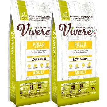 Krmivo pro psa VIVERE Adult Chicken 2 x 12 kg