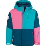 Lyžařská bunda TROLLKIDS Hallingdal Jacket - dark turquoise/madeira blue/light magenta 110