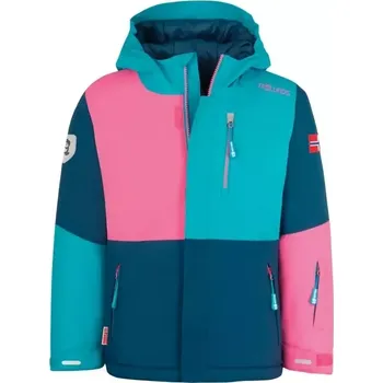 Lyžařská bunda TROLLKIDS Hallingdal Jacket - dark turquoise/madeira blue/light magenta 110
