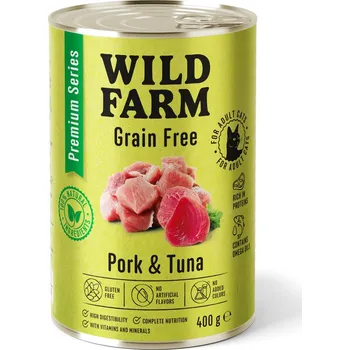 Krmivo pro kočku WILD FARM Premium Grain Free Pork and Tuna 400g - krmivo pro kočky bez obilovin