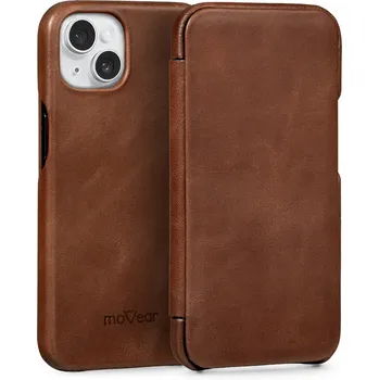 Pouzdro na mobilní telefon Flipový Pouzdro moVear pro Apple iPhone 13 mini hnědý