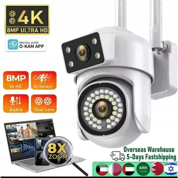 Bezpečnostní kamera Kopulovitá IP kamera (dome) G-VISION DVOJITÝ OBJEKTIV DVĚ KAMERY INFRAČERVENÉ QHD 4MPX 8 Mpx