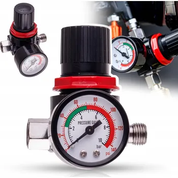 Příslušenství ke kompresoru REDUKTOR TLAKU VZDUCHU PNEUMATICKÝ S MANOMETREM 1/4"