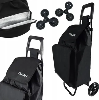 Nákupní taška Nákupní vozík Tekan černý len