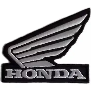 Nášivka Moto nášivka Honda bílá, 7,5x6 cm