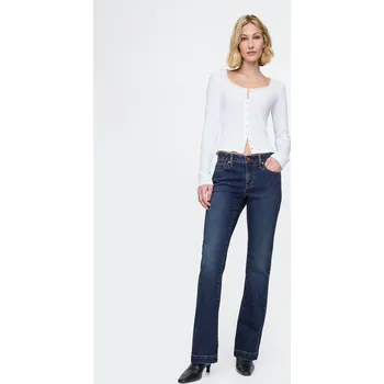 Dámské džíny GAP Jeans Low Rise Long &amp;amp; Lean GAP modrá | bílá 3442008