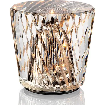 Lampička Ambientec XL2-BX Xtal Becrux, bateriová lampička z křišťálového skla, LED 2000K dotykové stmívání, Ø8,5x8,2cm, IP66