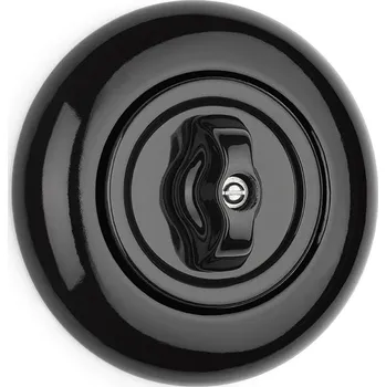 vypínač Porcelánový vypínač č.1,6 černý