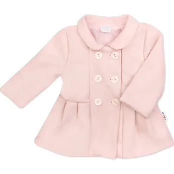 Kojenecká bunda Baby Nellys Dětský flaušový kabátek, pudrově růžový Velikost: 80 (9-12m)