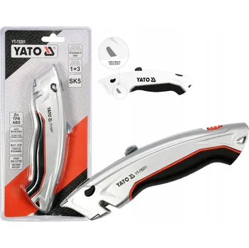 Pracovní nůž Nůž s výsuvnou lichoběžníkovou čepelí / yt-75201 / yato