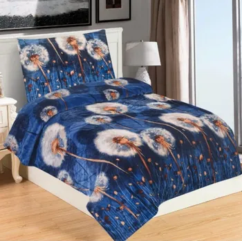 Povlečení Mikroplyšové povlečení Pampeliška bíla 200x140cm+90x70cm TiaHome