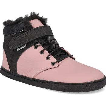 Dívčí obuv Barefoot zimní boty Pegres - BF40 0.1 starorůžové Velikost: 34