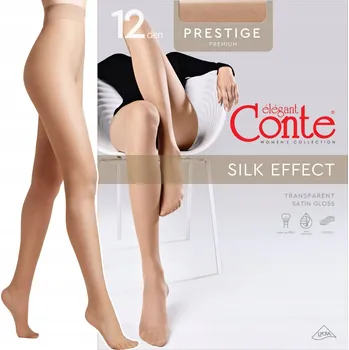 Dámské punčochy Punčocháče hladké Conte Elegant Prestige 12den béžové Natural velikost 5