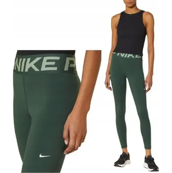 Dámské legíny Nike Pro Dámské Běžecké Legíny na cvičení Šortky Zelené vel. L