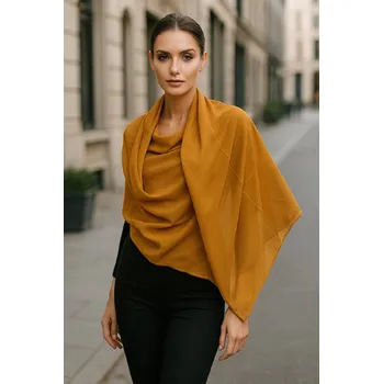 Šátek Dámský šátek 90 x 175 cm Light 23-2 okrová