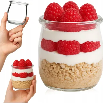 Sklenice MALÁ SKLENĚNÁ ZAVAŘOVACÍ SKLENICE NA MINI DEZERTY, NÁDOBA NA DEZERTY, MUSLI, OMÁČKY, DIPY 160 ML