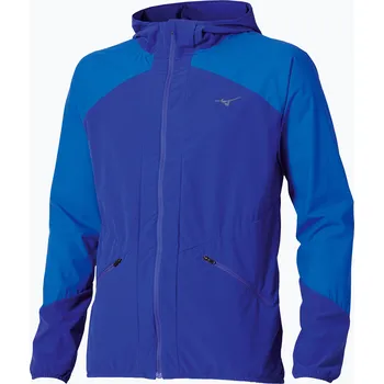 Pánské oblečení Pánská běžecká bunda Mizuno Active Alpha Hodded sodalite blue