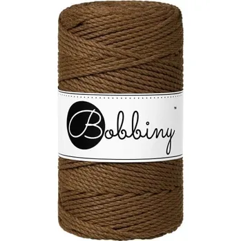 Příze Bobbiny 3PLY Macramé Rope 3 mm 100 m Nut Brown Šňůra