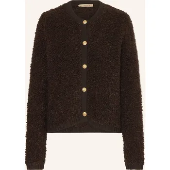 Dámský svetr Smith & Soul Dámský Pletený Kardigan Z Buklé, tmavě hnědá, 36