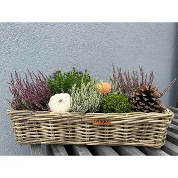 Truhlík Vingo Ratanový truhlík s igelitovou vložkou Rozměry (cm): 40x17, v. 13