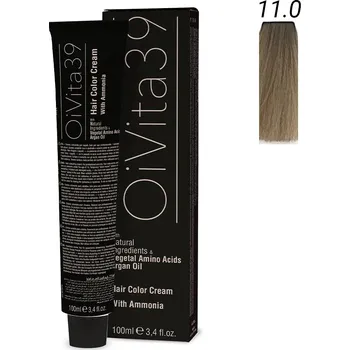 Barva na vlasy OiVita39 Hair Color Cream with Ammonia 11.0 - Profesionální krémová barva na vlasy s amoniakem 100 ml