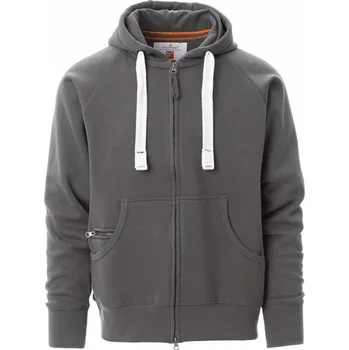 Pánská mikina PAYPER DALLAS+ 000021-0001 / Celopropínací pánská mikina s kapucí - smoke XXL