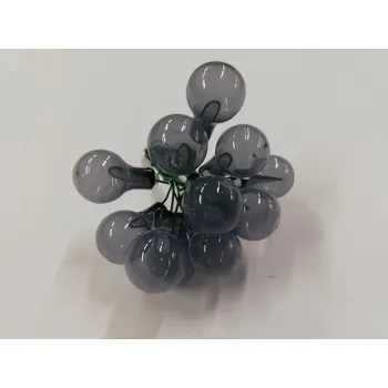 Vánoční dekorace Vánoční kouličky svazek 12 ks - modrá průhledná