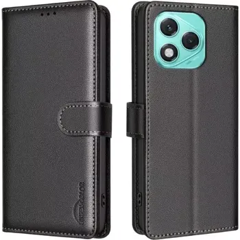 Pouzdro na mobilní telefon TT-TopTechnology Kožené pouzdro Honor 400 Lite černé, black, model knížka, řada LITCHI, materiál syntetická kůže