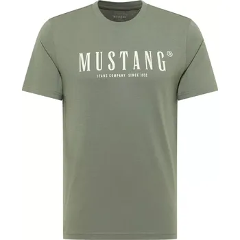 Pánské tričko Veliké pánské tričko s velkým nápisem Mustang 1016853-6473 khaki (5XL)