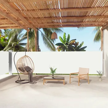 Stínicí technika zahrada-XL Zatahovací boční markýza krémová 160 x 1 000 cm 318031