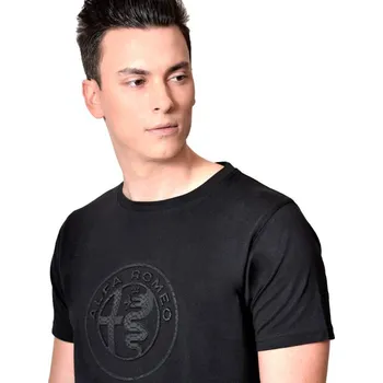 Tričko Alfa Romeo s velkým 3D logem černé vel.XXXL