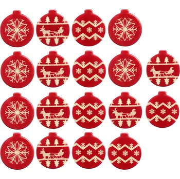 Jedlá dekorace na dort Barbara Čokoládová ozdoba červená 18ks