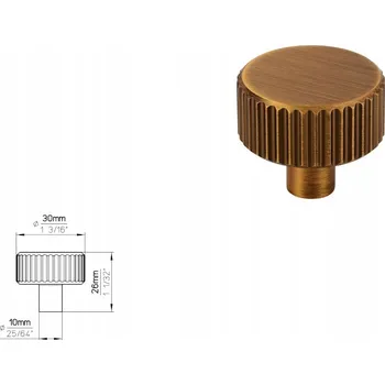 Obraz Nábytková hlavice SIRO 2595-30ZN79 stará kartáčovaná mosaz