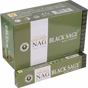 Čajovna TYČINKOVÉ KADIDLO MASALA GOLDEN NAG BLACK SAGE 15g - VŮNĚ BOHATSTVÍ PŘÍRODY