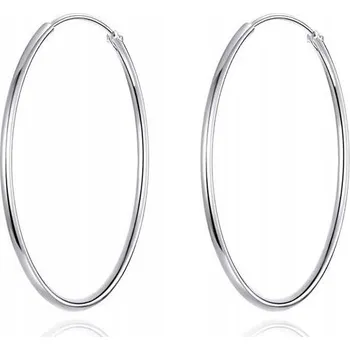 Náušnice Kruhové náušnice 50 mm 5 cm stříbro 925