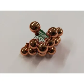 Vánoční dekorace Vánoční kouličky svazek 12 ks - bronzová lesklá