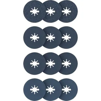 Příslušenství k brusce Bosch Rychloupínací fíbrový kotouč PRO R574 X-Lock, 125 mm, G36 x 3, G60 x 3, G80 x 3, G120 x 3, 12 ks Professional (2607012055)