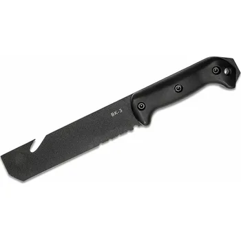 Bojový nůž KA-BAR KB-BK3 BECKER TAC TOOL bojový nůž 17,5 cm, celočerná, Zytel, pouzdro
