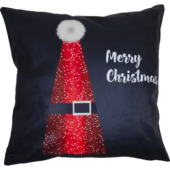Polštář Vánoční polštář XMAS - MIRACLE černá/červená 40x40 cm mikrovlákno Varianta: Povlak na polštář s výplní, 40x40 cm