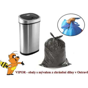 Pytle na odpadky Sáčky do koše 35 l, role 15 ks, TOP - extra pevné zavazovací, černé