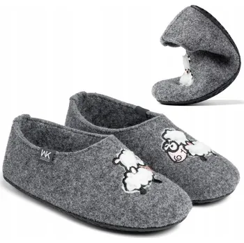 Dívčí bačkory Dětské papuče Wojtyłko šedé, velikost 33