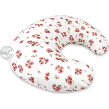 Kojící polštář Miminu Kojící polštář/podkova, bavlna, Kačenky - bílá, pudrově růžová