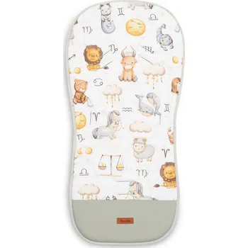 Příslušenství pro přepravu dětí Sensillo Vložka do kočárku, mušelín, Hvězdná zvířátka, šedá